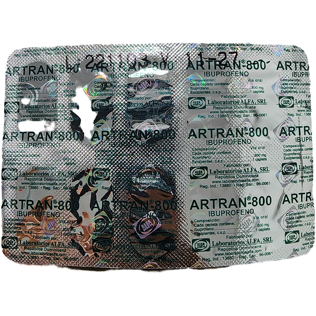 Artran 800mg x 1 Blister/10 Caps