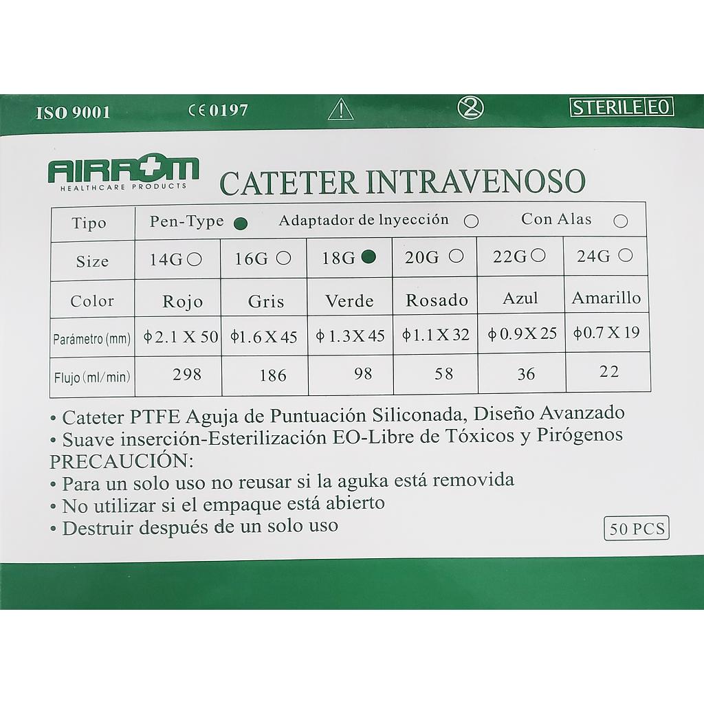 Cateter Airrom 18g x 1 Unds