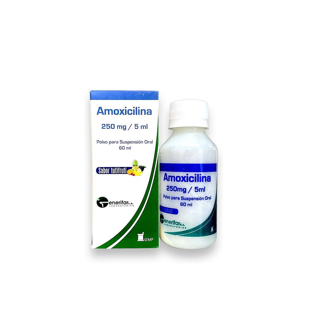 Amoxicilina Generifar 250mg/5ml Susp x 60ml