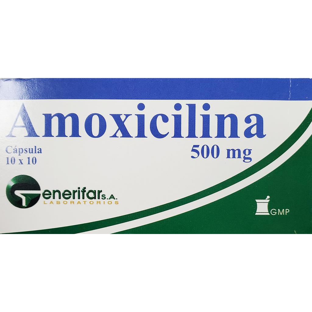 Amoxicilina Generifar 500mg x 100 Caps
