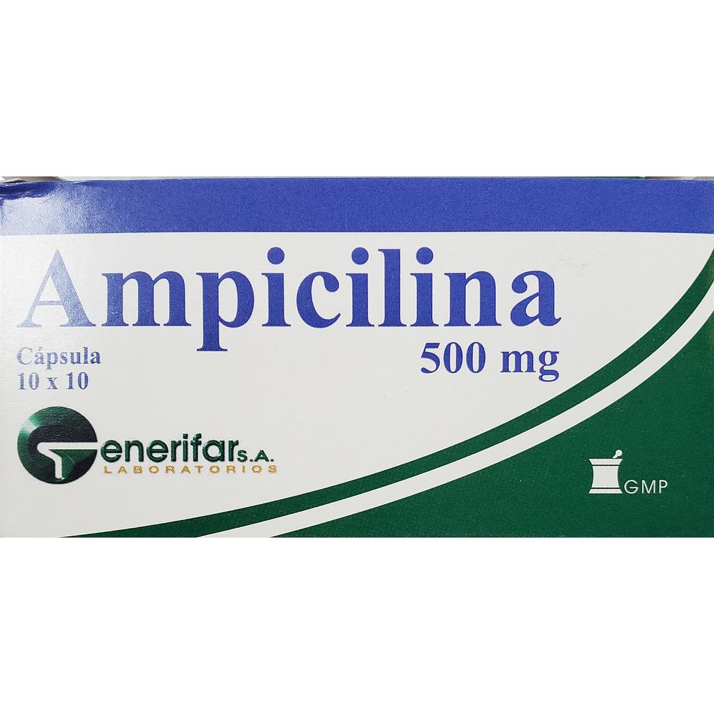 Ampicilina Generifar 500mg x 100 Caps