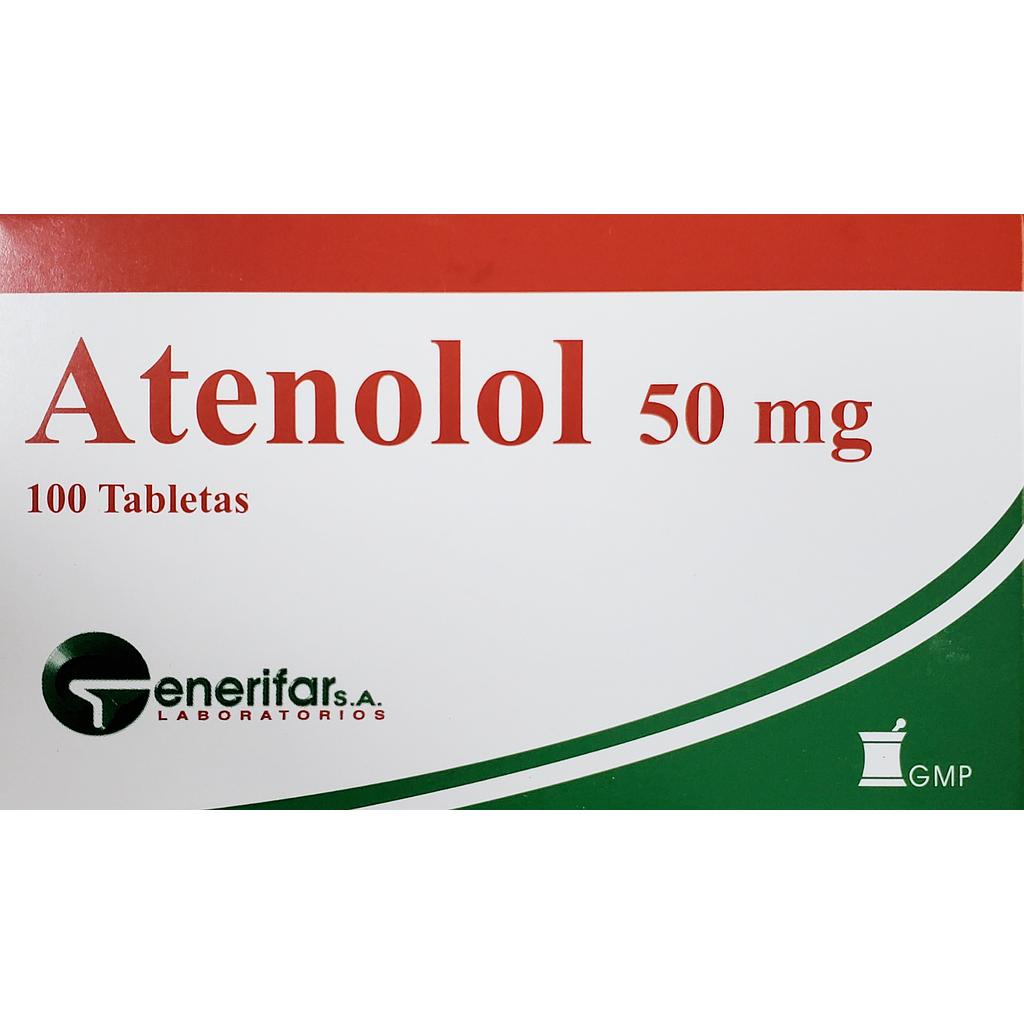 Atenolol Generifar 50mg x 100 Caps