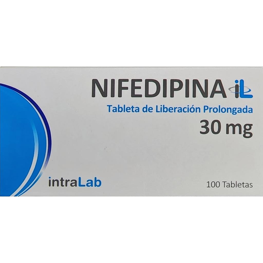 Nifedipina Intralab 30mg x 100 Tabs