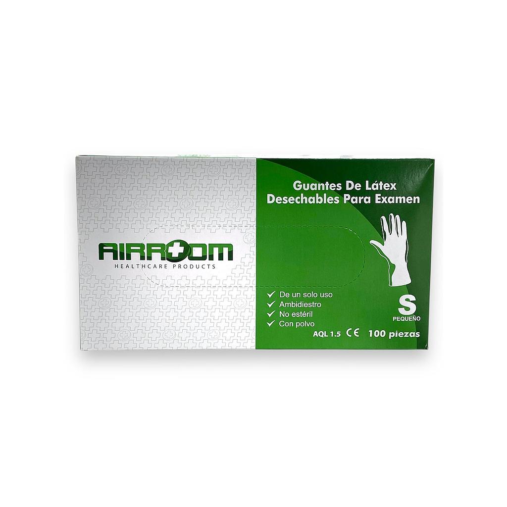 Guantes C/Polvo Latex Small Airrom x Caja 100 Unds