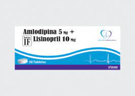 Amlodipina 5mg + Lisinopril 10mg IF x 50 Caps