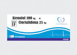 Atenolol 100mg + Clortalidona 25mg IF x 50 Caps