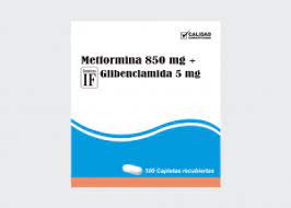 Metformina 850mg + Glibenclamida 5mg IF x 100 Caps