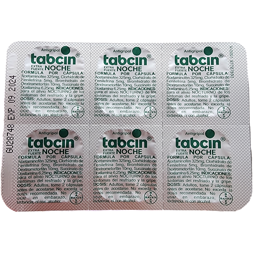 Tabcin Extra Fuerte Noche x 1 Blister/12 Caps