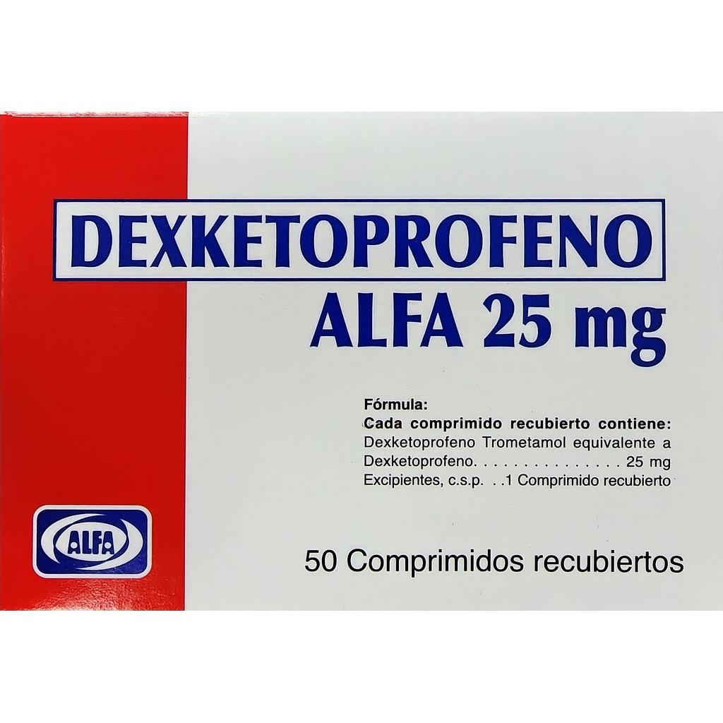 Dexketoprofeno Alfa 25mg x 50 Caps
