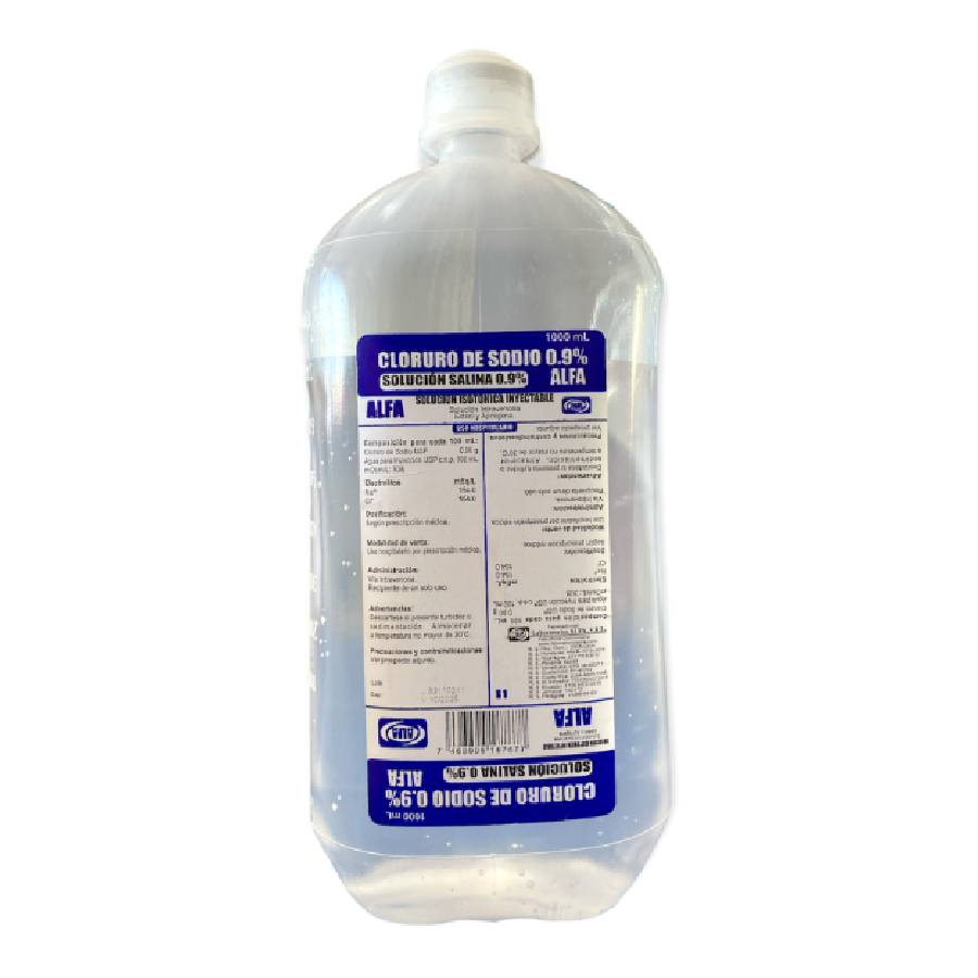 Cloruro de Sodio (Solucion Salina) 0.9% 1000ml x 12 Unds