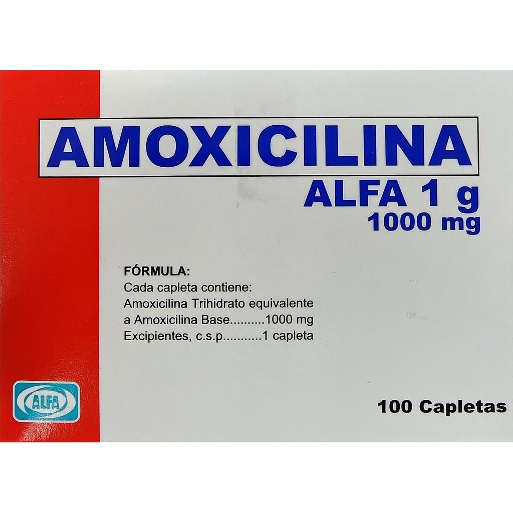 Amoxicilina Alfa 1000mg x 100 Caps