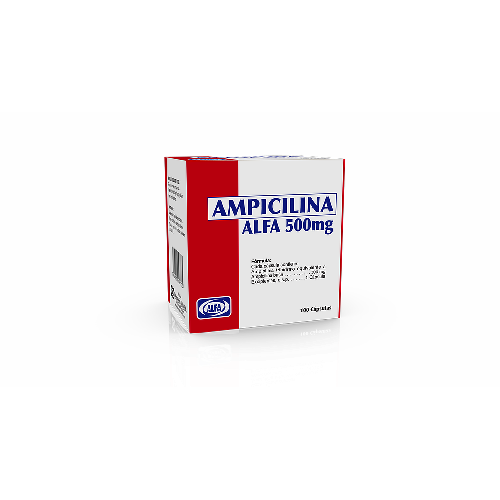 Ampicilina Alfa 500mg x 100 Caps