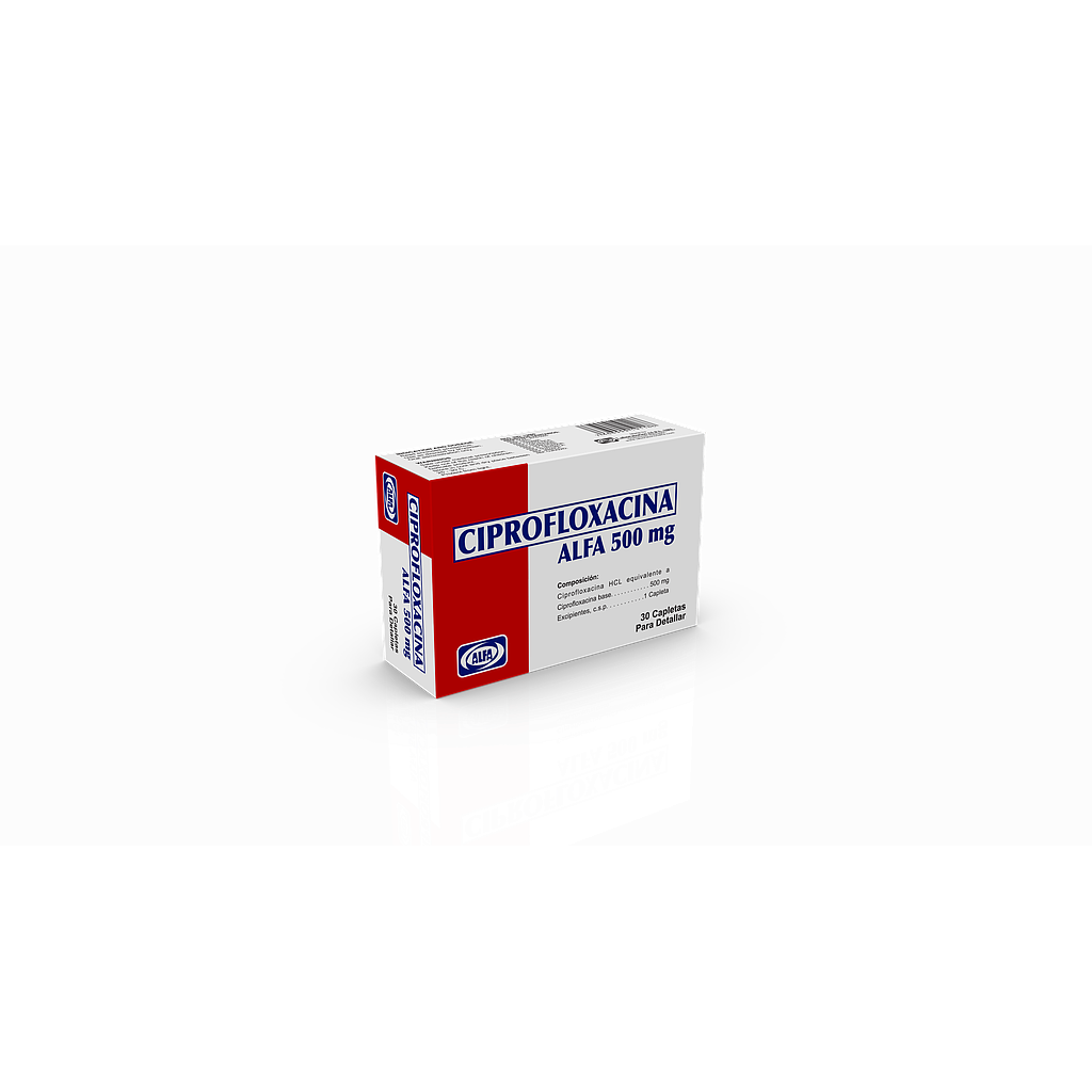 Ciprofloxacina Alfa 500mg x 100 Caps