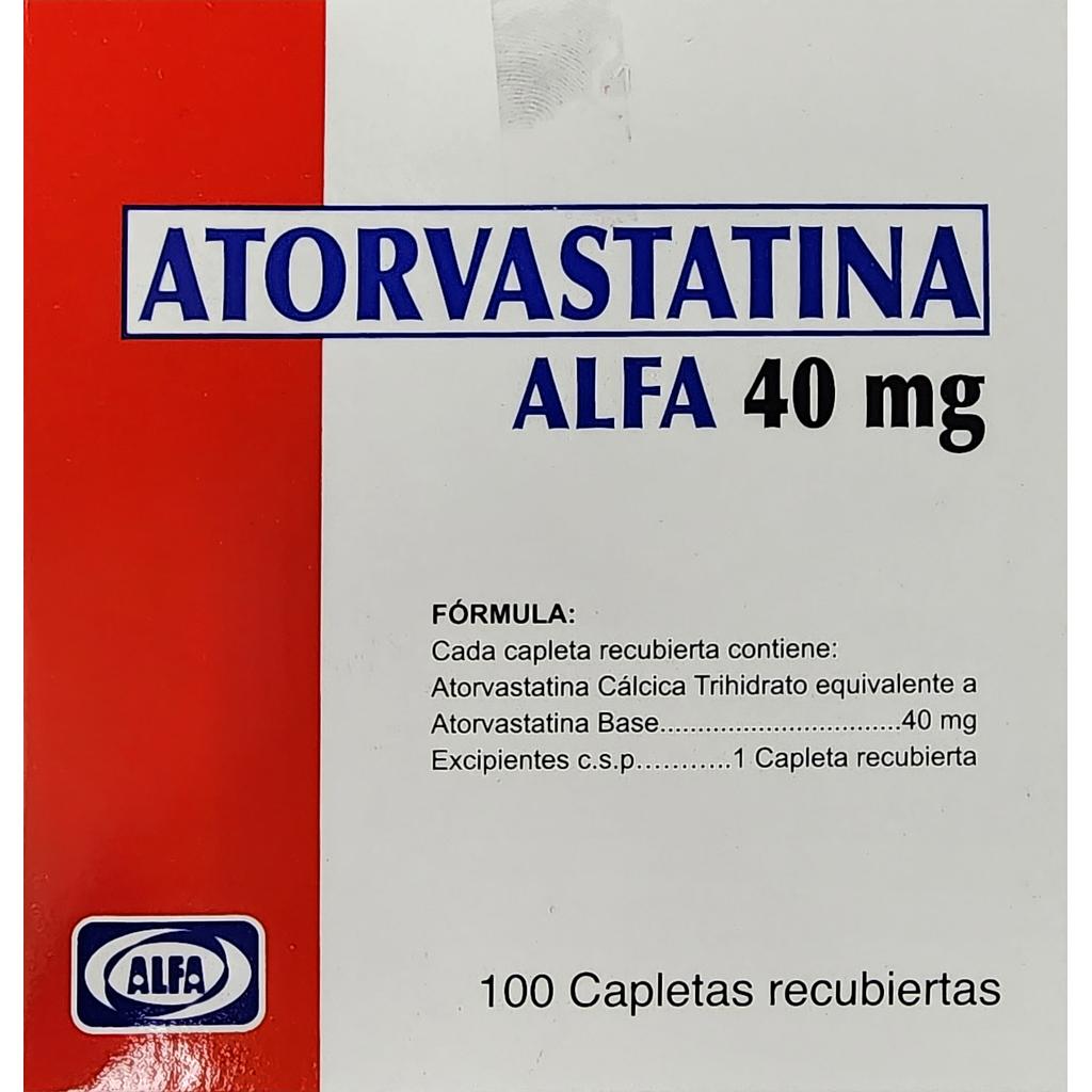 Atorvastatina Alfa 40mg x 100 Caps