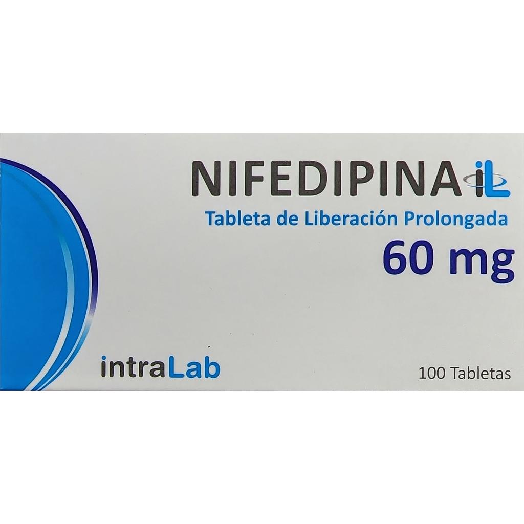 Nifedipina Intralab 60mg x 100 Tabs