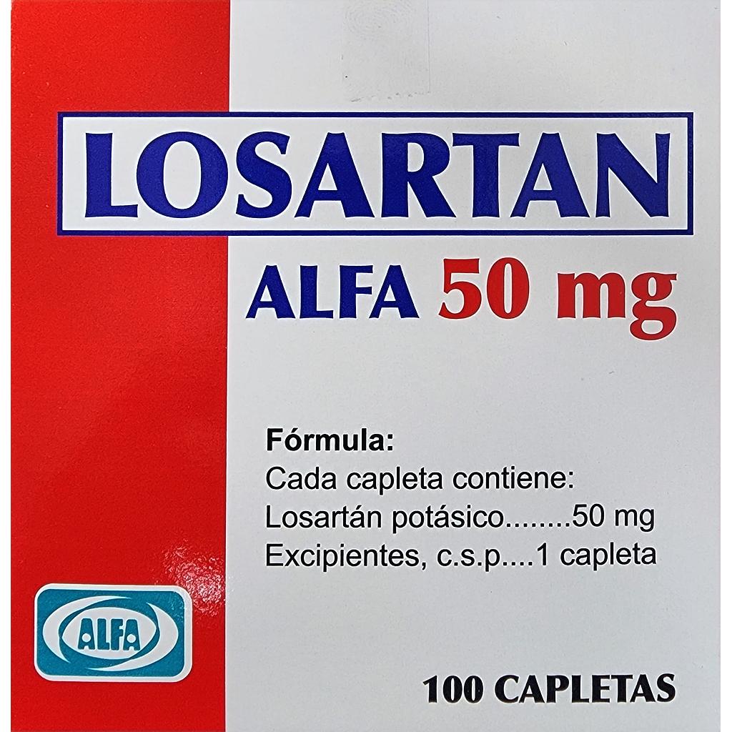 Losartan Alfa 50mg x 100 Caps