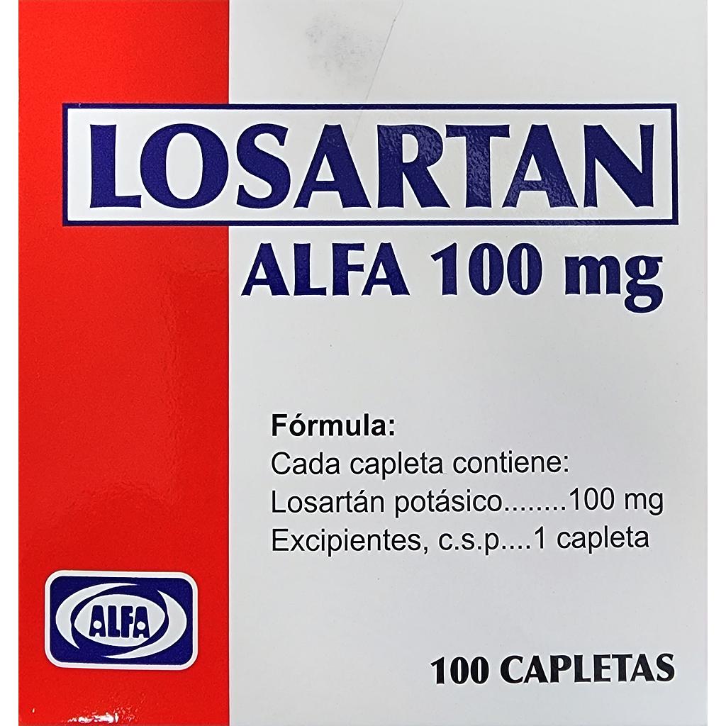 Losartan Alfa 100mg x 100 Caps