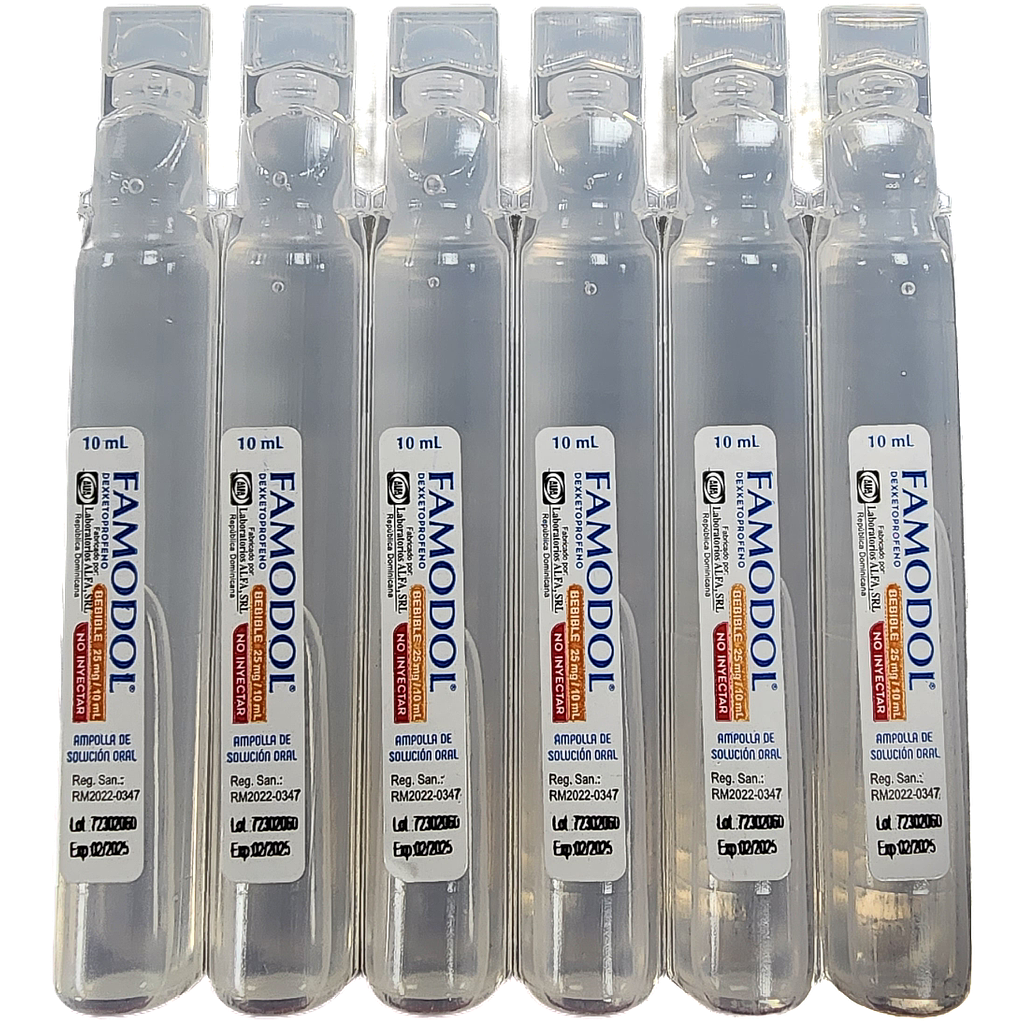 Famodol 25mg/10ml x 1 Tira/6 Amp