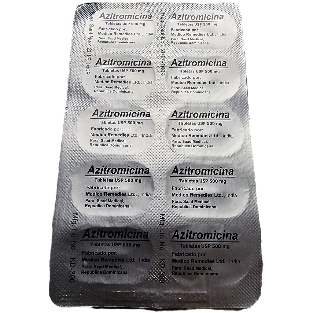 Azitromicina Saad 500mg x 1 Blister/10 Caps