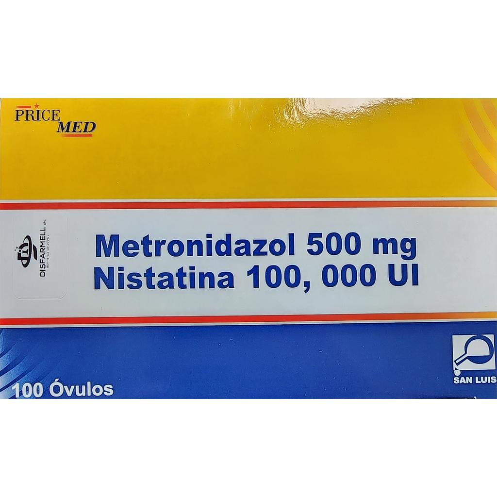 Metronidazol+Nistatina Pricemed 500mg/100,000ui x 100 Ovulos