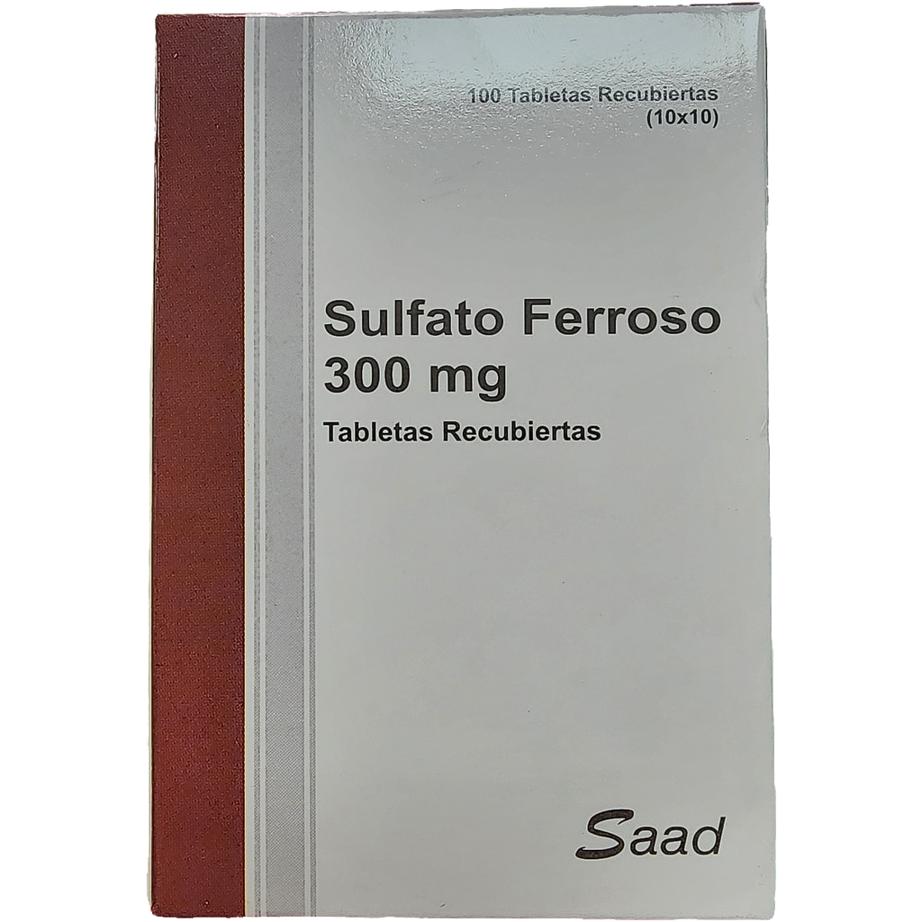 Sulfato Ferroso Saad 300mg x 100 Tabs