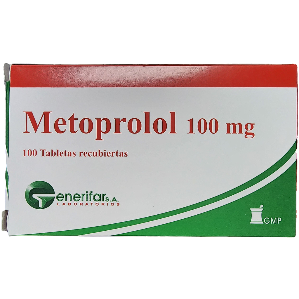 Metoprolol Generifar 100mg x 100 Tabs