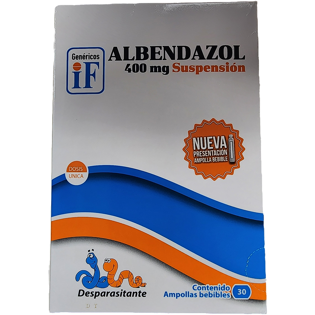 Albendazol IF 400mg Susp x 30 Amp
