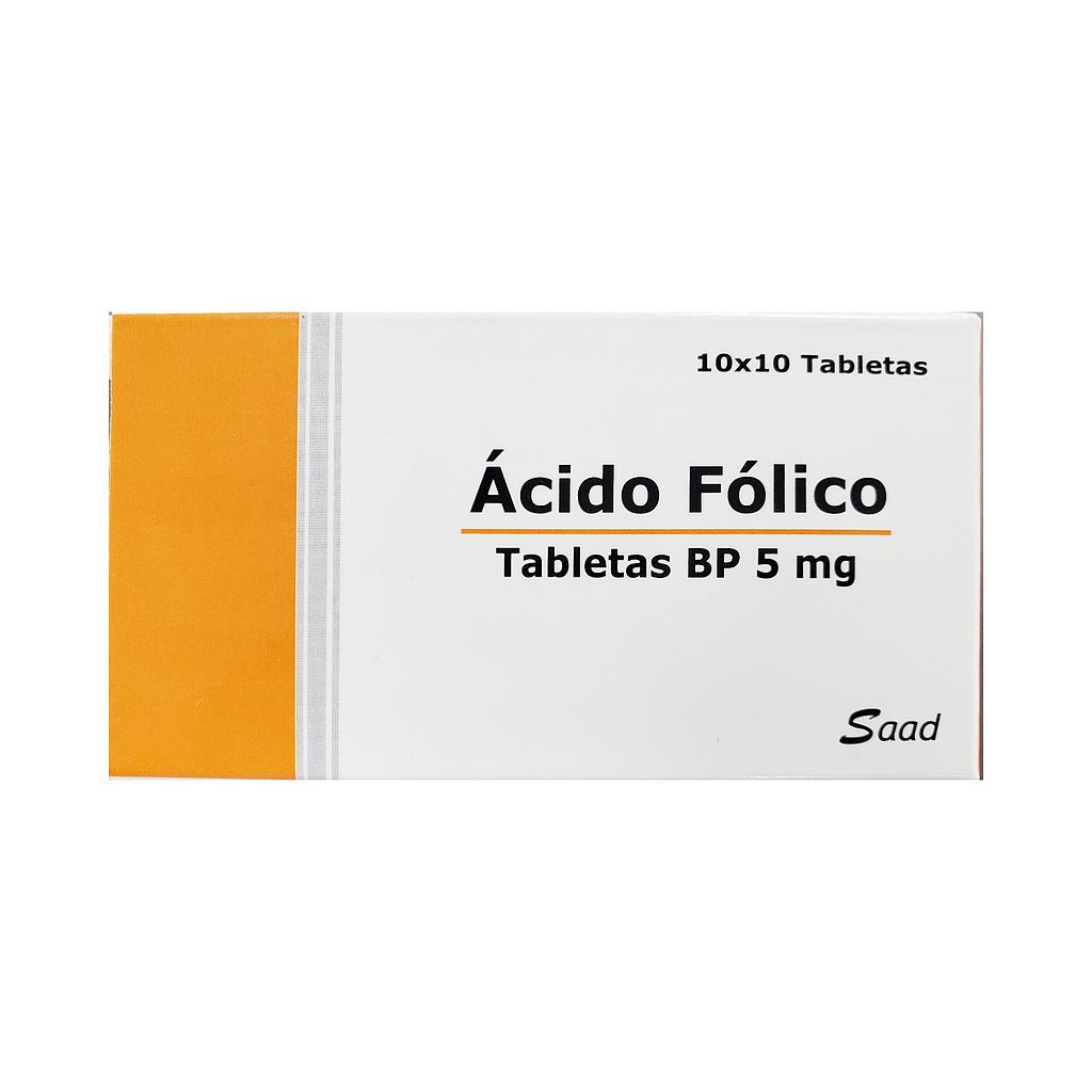 Acido Folico Saad 5mg x 100 Caps