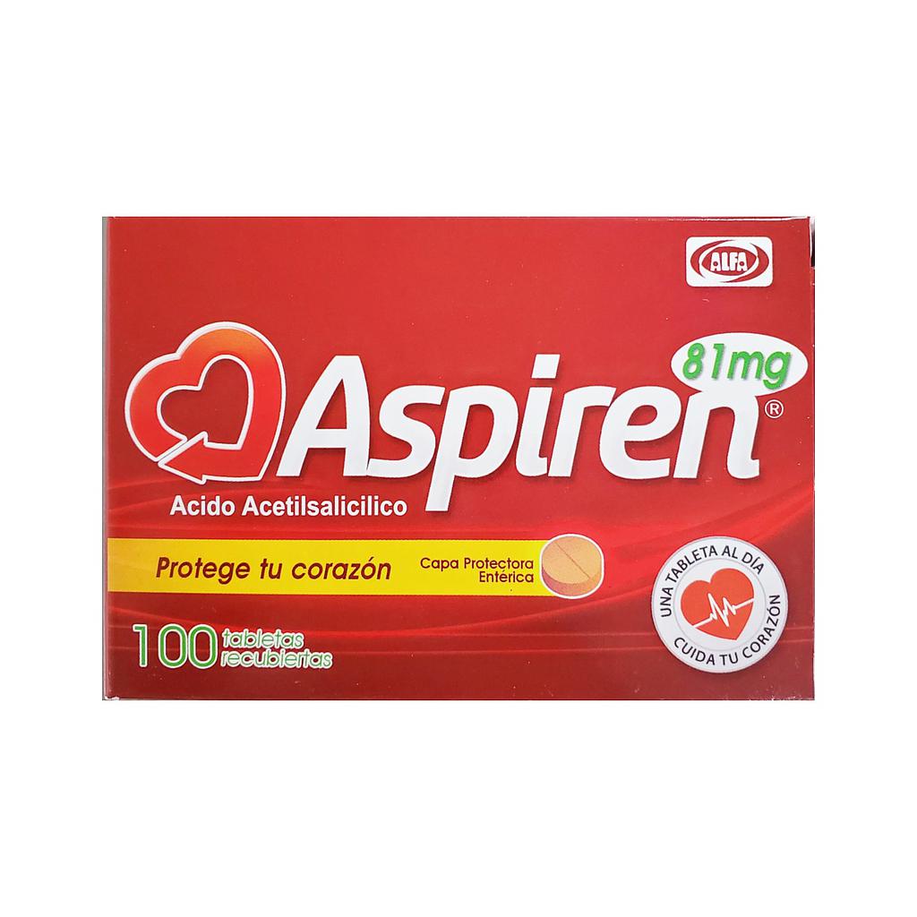 Aspiren 81mg x 100 Caps