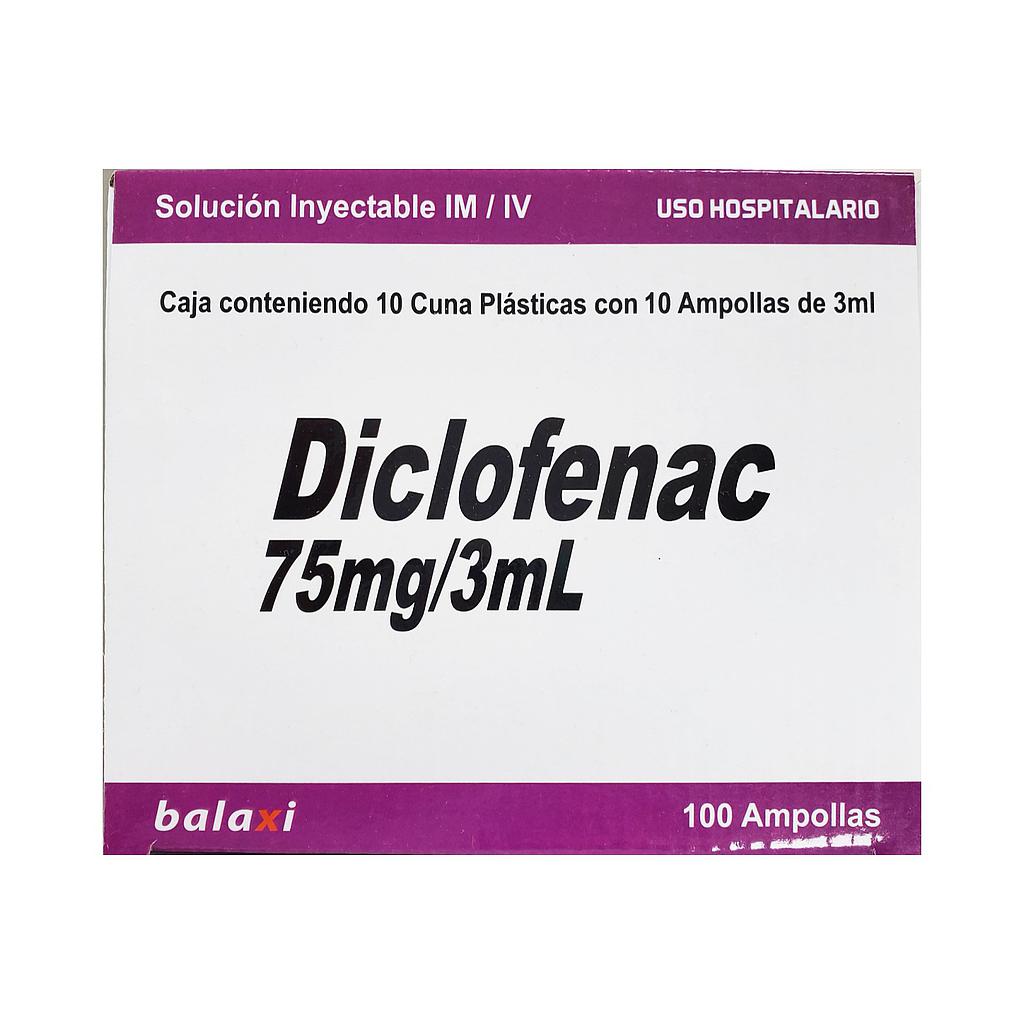 Diclofenac Sodico Balaxi x 100 Amp