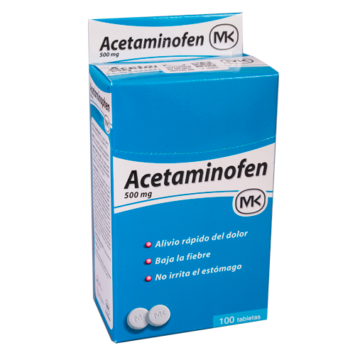 Acetaminofen MK 500mg x 100 Caps