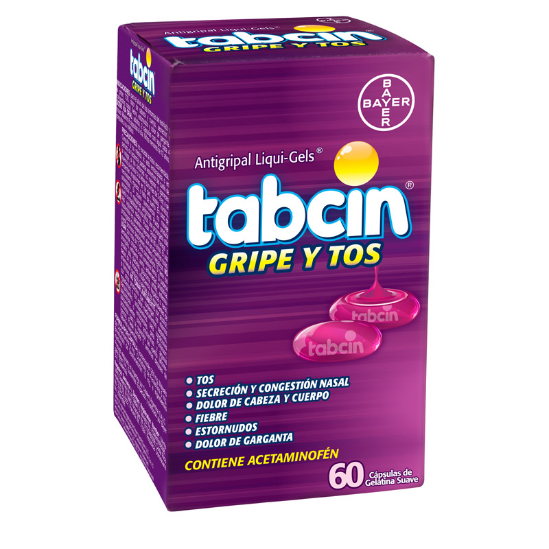 Tabcin Gripe y Tos Bayer x 60 Caps